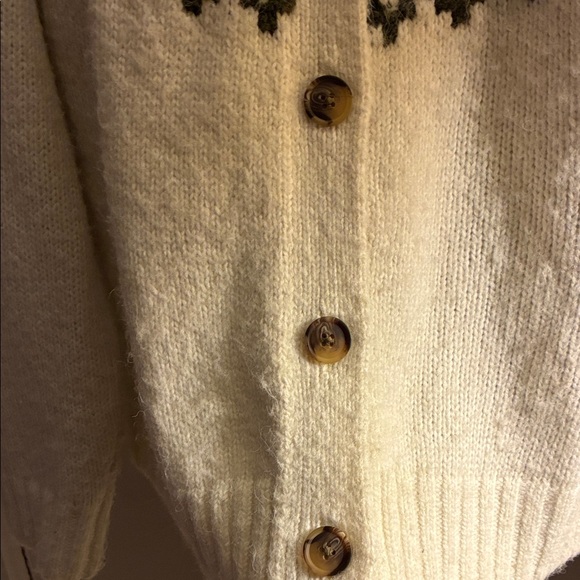 Old Navy Women's Cream and Black Cardigan - Picture 4 of 6